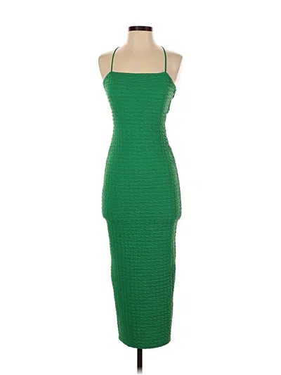 Pre-owned Prettylittlething Cocktail Dress In Green