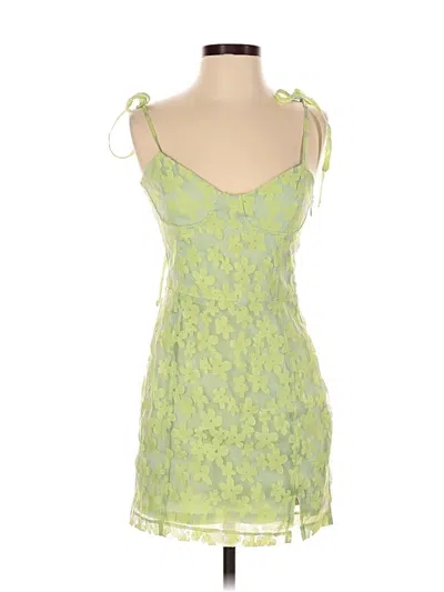 Pre-owned Prettylittlething Cocktail Dress In Green