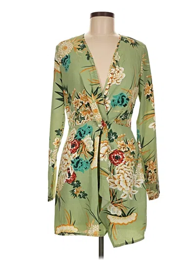 Pre-owned Prettylittlething Cocktail Dress In Green