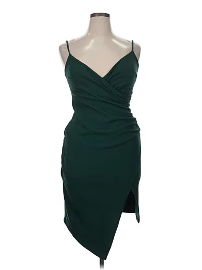 Pre-owned Prettylittlething Cocktail Dress In Green