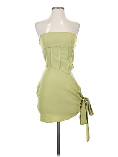 Pre-owned Prettylittlething Cocktail Dress In Green