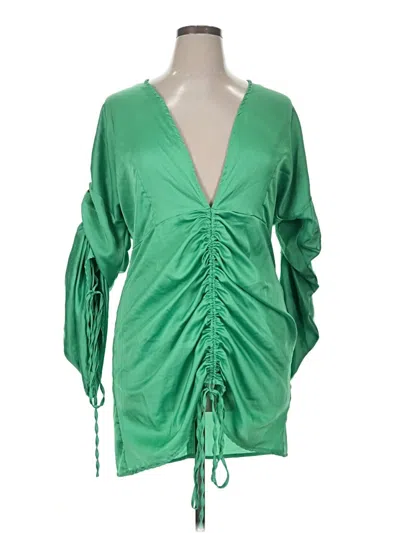Pre-owned Prettylittlething Cocktail Dress In Green