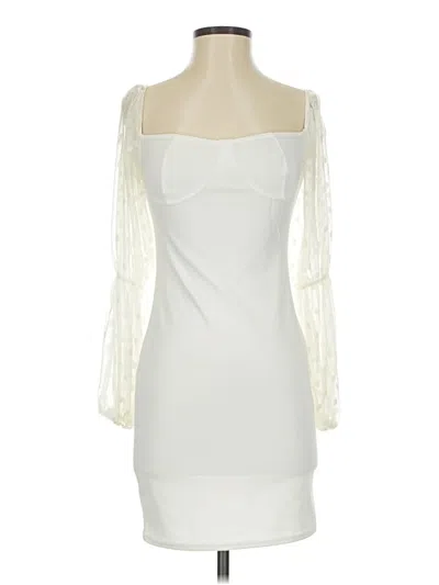 Pre-owned Prettylittlething Cocktail Dress In Ivory