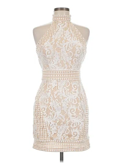 Pre-owned Prettylittlething Cocktail Dress In Ivory