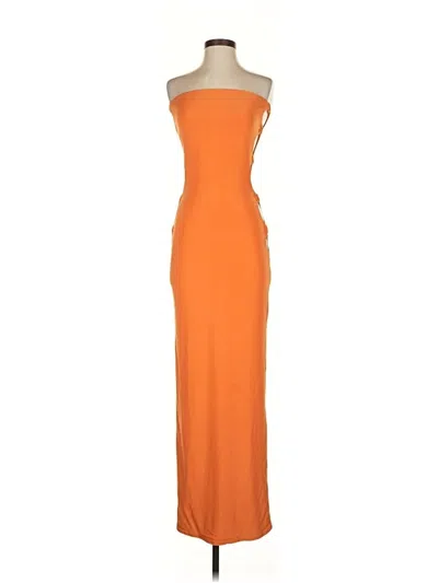 Pre-owned Prettylittlething Cocktail Dress In Orange