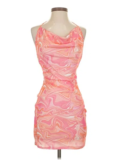 Pre-owned Prettylittlething Cocktail Dress In Orange