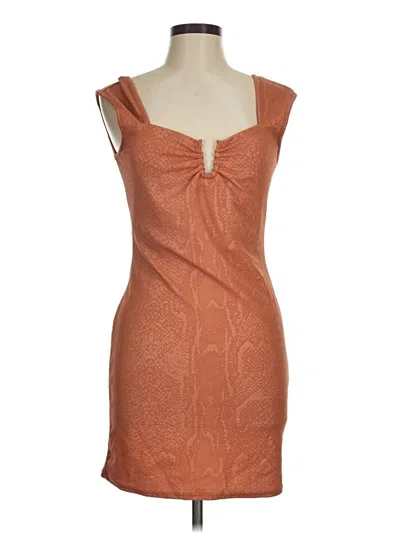 Pre-owned Prettylittlething Cocktail Dress In Orange