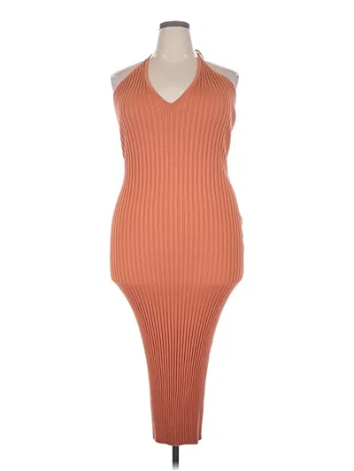 Pre-owned Prettylittlething Cocktail Dress In Orange