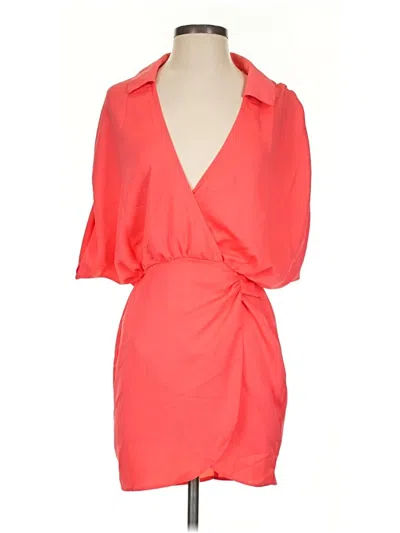 Pre-owned Prettylittlething Cocktail Dress In Orange