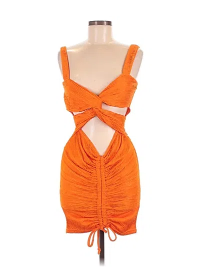 Pre-owned Prettylittlething Cocktail Dress In Orange