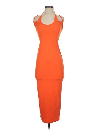 Pre-owned Prettylittlething Cocktail Dress In Orange