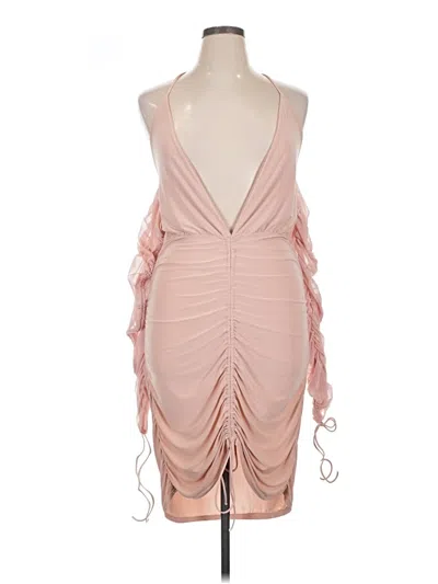 Pre-owned Prettylittlething Cocktail Dress In Pink