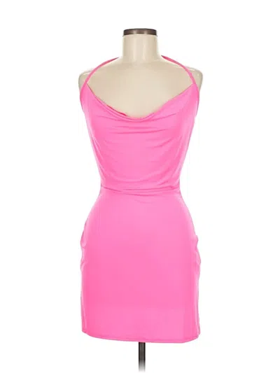 Pre-owned Prettylittlething Cocktail Dress In Pink