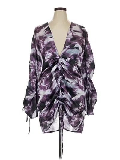 Pre-owned Prettylittlething Cocktail Dress In Purple