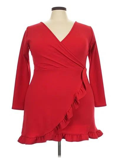 Pre-owned Prettylittlething Cocktail Dress In Red