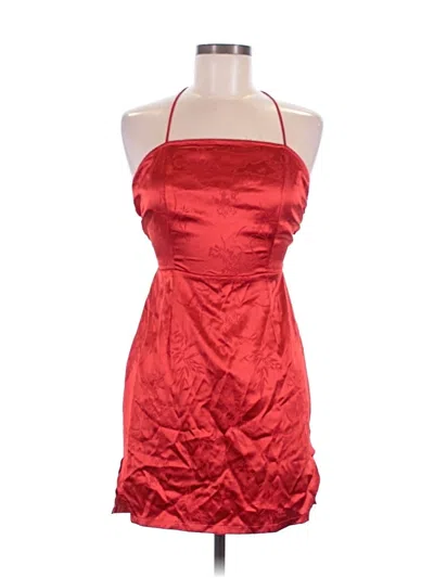 Pre-owned Prettylittlething Cocktail Dress In Red