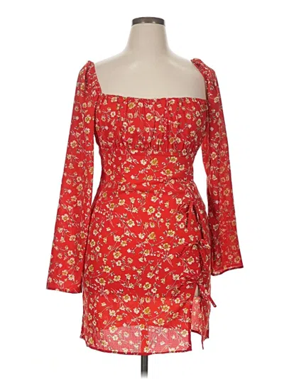 Pre-owned Prettylittlething Cocktail Dress In Red