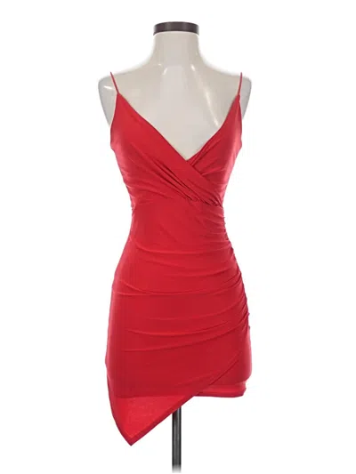 Pre-owned Prettylittlething Cocktail Dress In Red