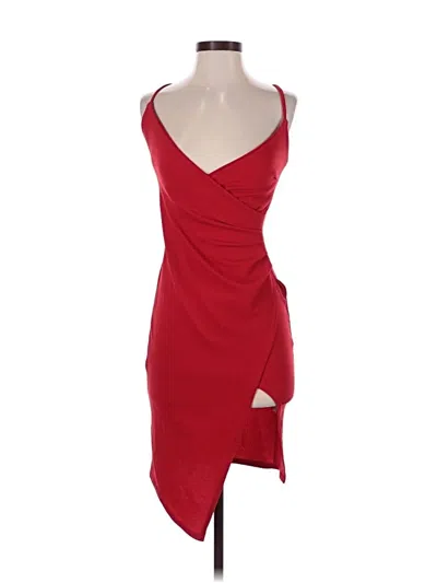 Pre-owned Prettylittlething Cocktail Dress In Red
