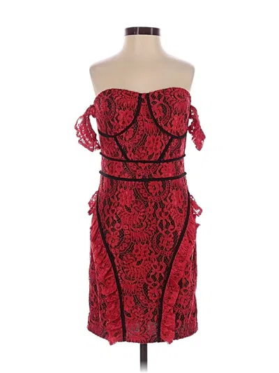Pre-owned Prettylittlething Cocktail Dress In Red