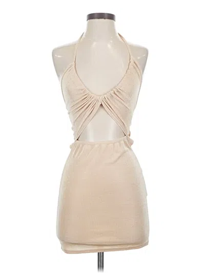 Prettylittlething Cocktail Dress In Tan