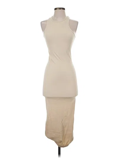 Pre-owned Prettylittlething Cocktail Dress In Tan