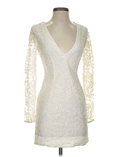 Pre-owned Prettylittlething Cocktail Dress In White