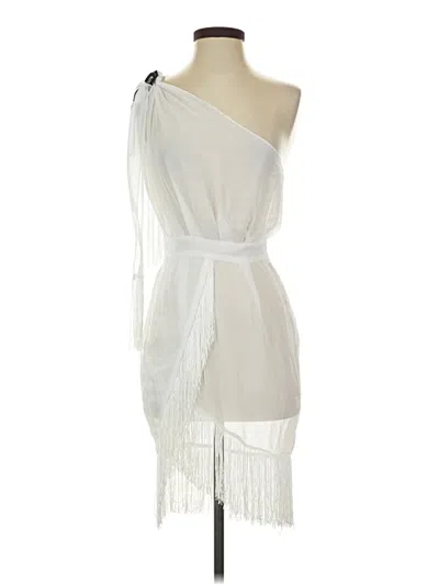 Pre-owned Prettylittlething Cocktail Dress In White