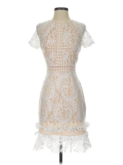 Pre-owned Prettylittlething Cocktail Dress In White