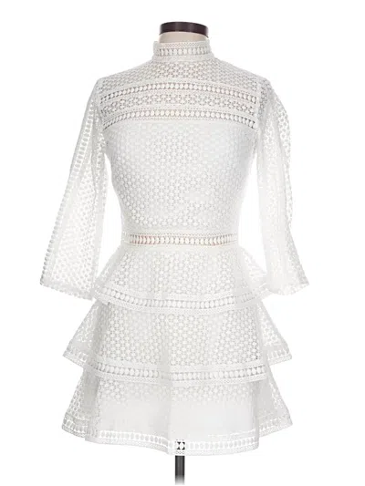 Pre-owned Prettylittlething Cocktail Dress In White