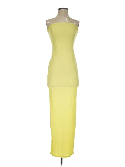 Pre-owned Prettylittlething Cocktail Dress In Yellow