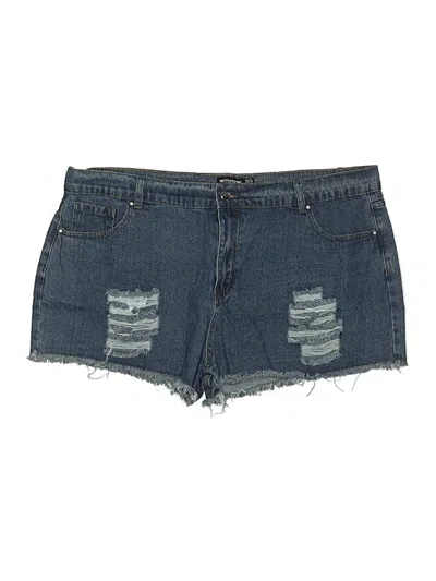 Prettylittlething Denim Shorts In Blue