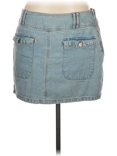 Pre-owned Prettylittlething Denim Skirt In Blue