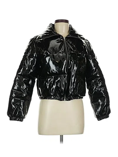 Pre-owned Prettylittlething Faux Fur Jacket In Black
