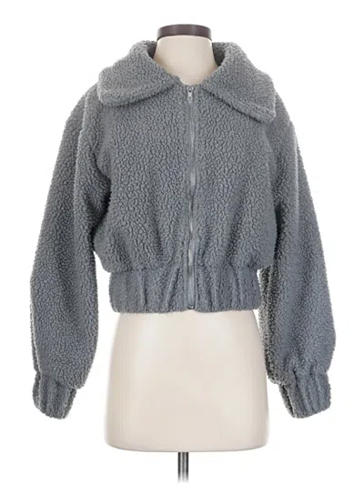 Pre-owned Prettylittlething Faux Fur Jacket In Gray