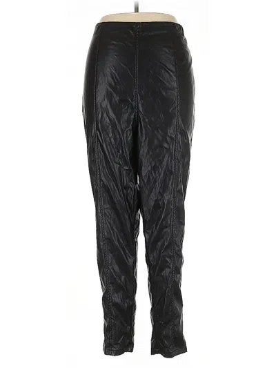 Pre-owned Prettylittlething Faux Leather Pants In Black