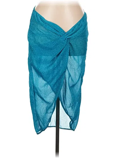 Pre-owned Prettylittlething Formal Skirt In Blue