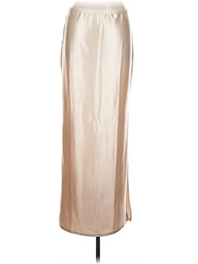 Pre-owned Prettylittlething Formal Skirt In Gold