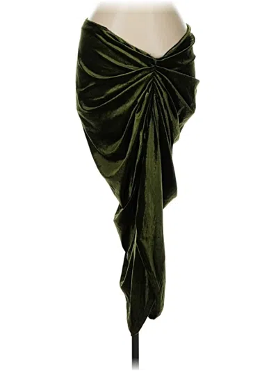 Pre-owned Prettylittlething Formal Skirt In Green