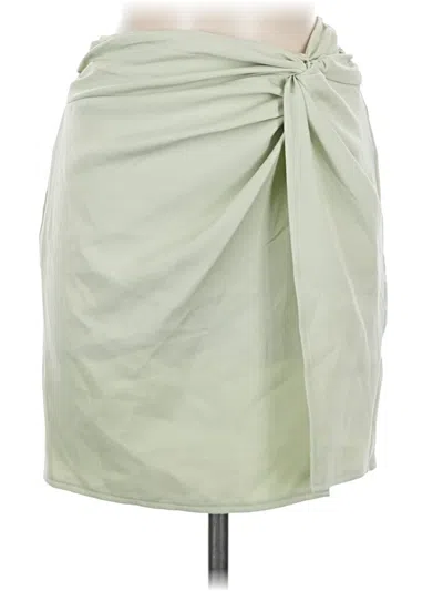 Pre-owned Prettylittlething Formal Skirt In Green
