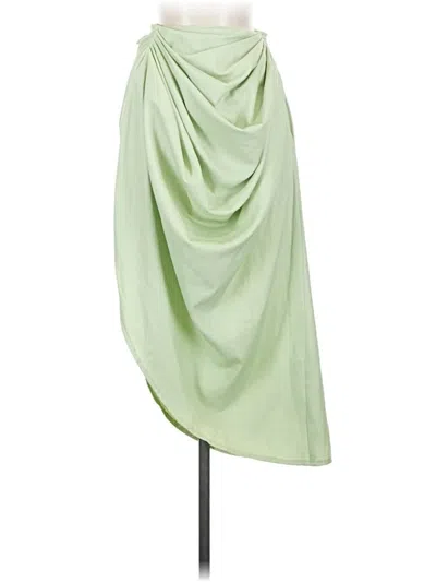 Pre-owned Prettylittlething Formal Skirt In Green