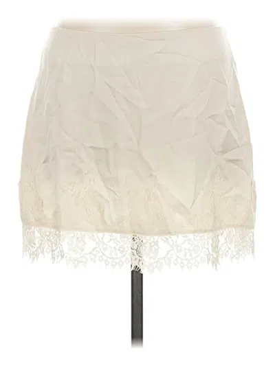 Pre-owned Prettylittlething Formal Skirt In Ivory