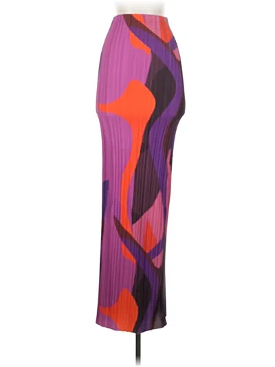 Pre-owned Prettylittlething Formal Skirt In Purple