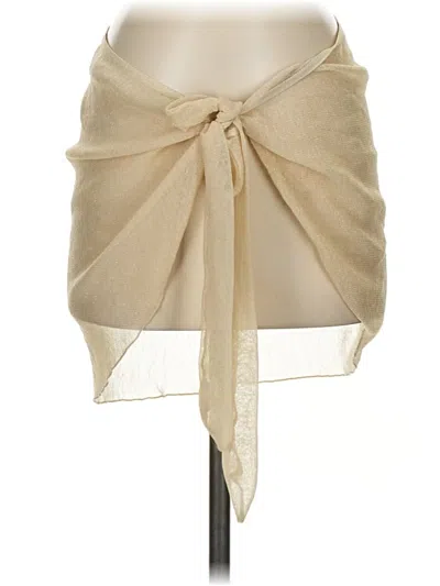 Pre-owned Prettylittlething Formal Skirt In Tan
