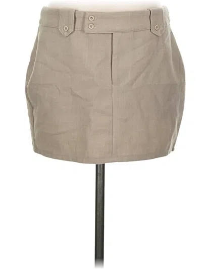 Pre-owned Prettylittlething Formal Skirt In Tan