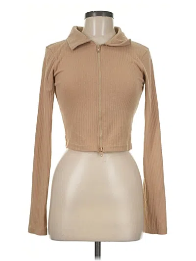 Pre-owned Prettylittlething Jacket In Tan