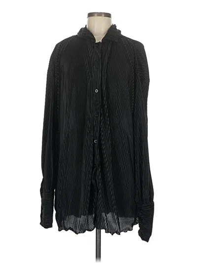 Pre-owned Prettylittlething Long Sleeve Blouse In Black
