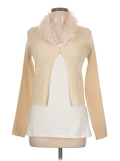 Pre-owned Prettylittlething Long Sleeve Blouse In Ivory