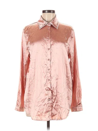 Pre-owned Prettylittlething Long Sleeve Blouse In Pink