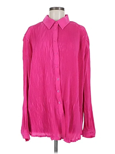 Prettylittlething Long Sleeve Blouse In Pink